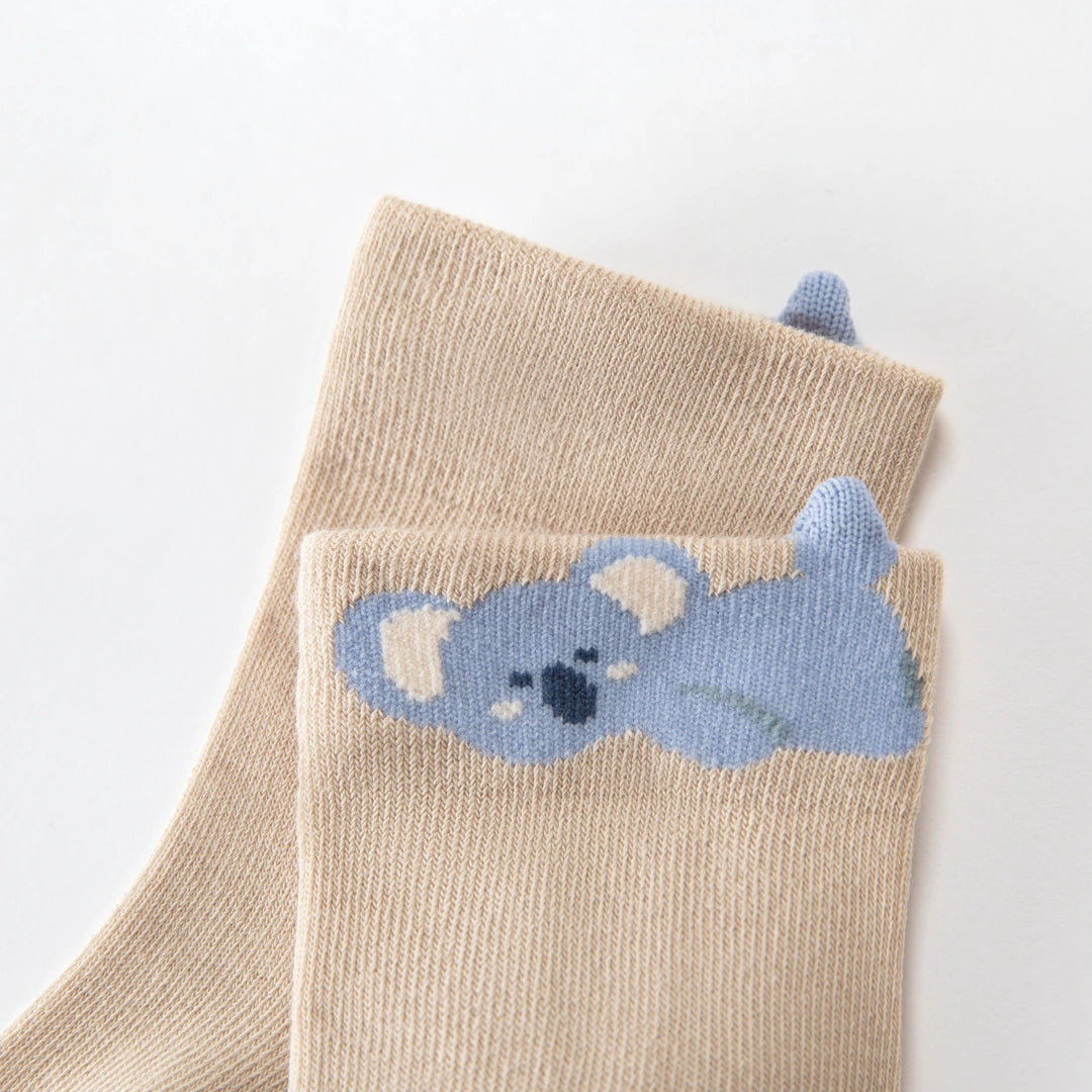 Baby’s Ultra-Soft Baby Cotton Animal Socks 4-Pack
