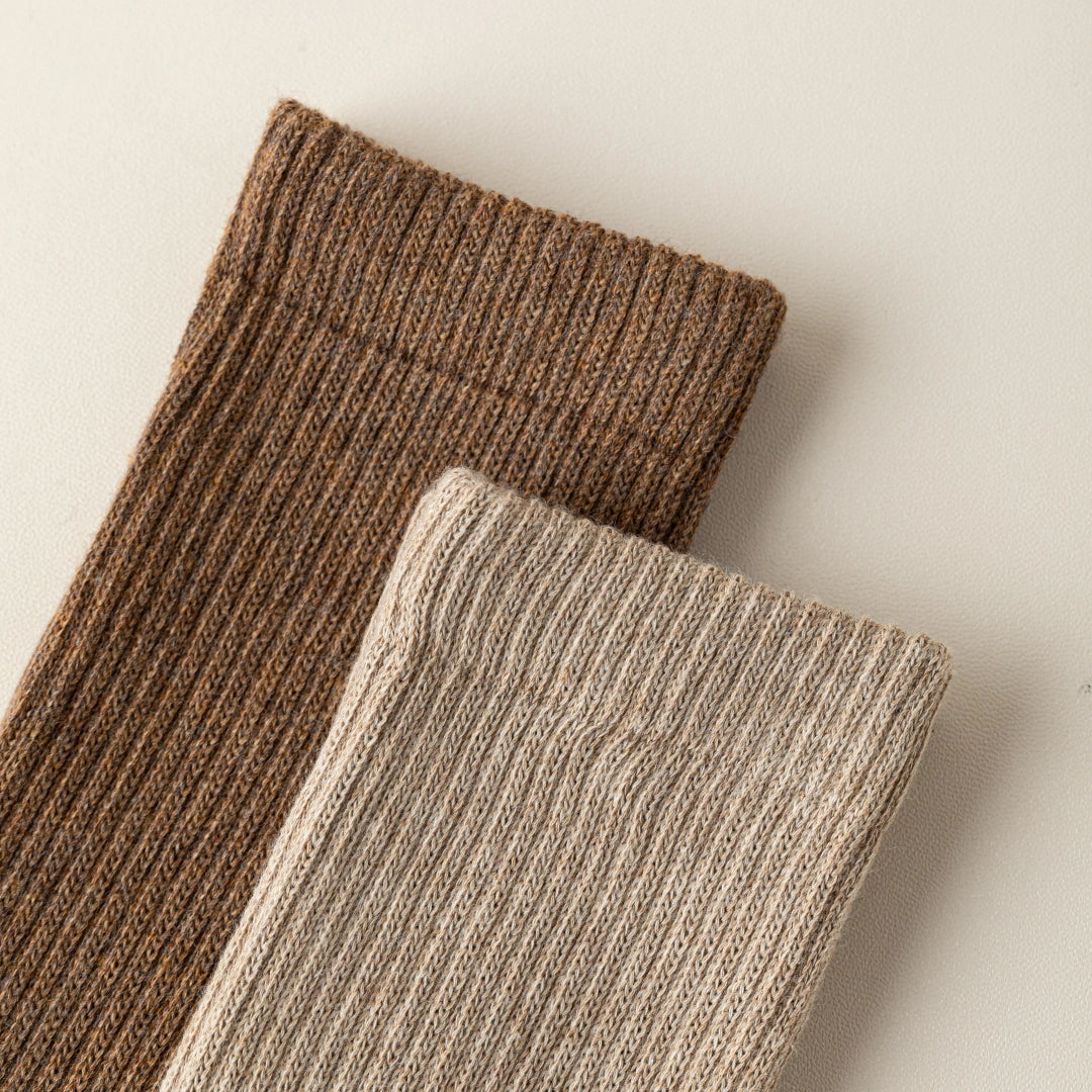 Women's 95% Cotton Heathered Long Crew Socks