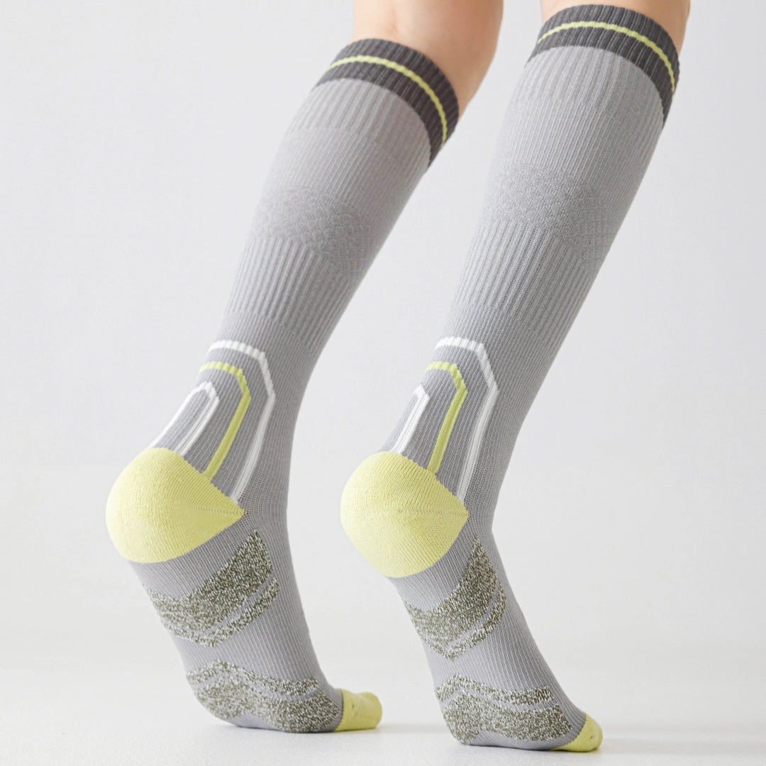 Professional Graduated Compression Terry Cushion Sports Socks - product photo showing cushioned comfort