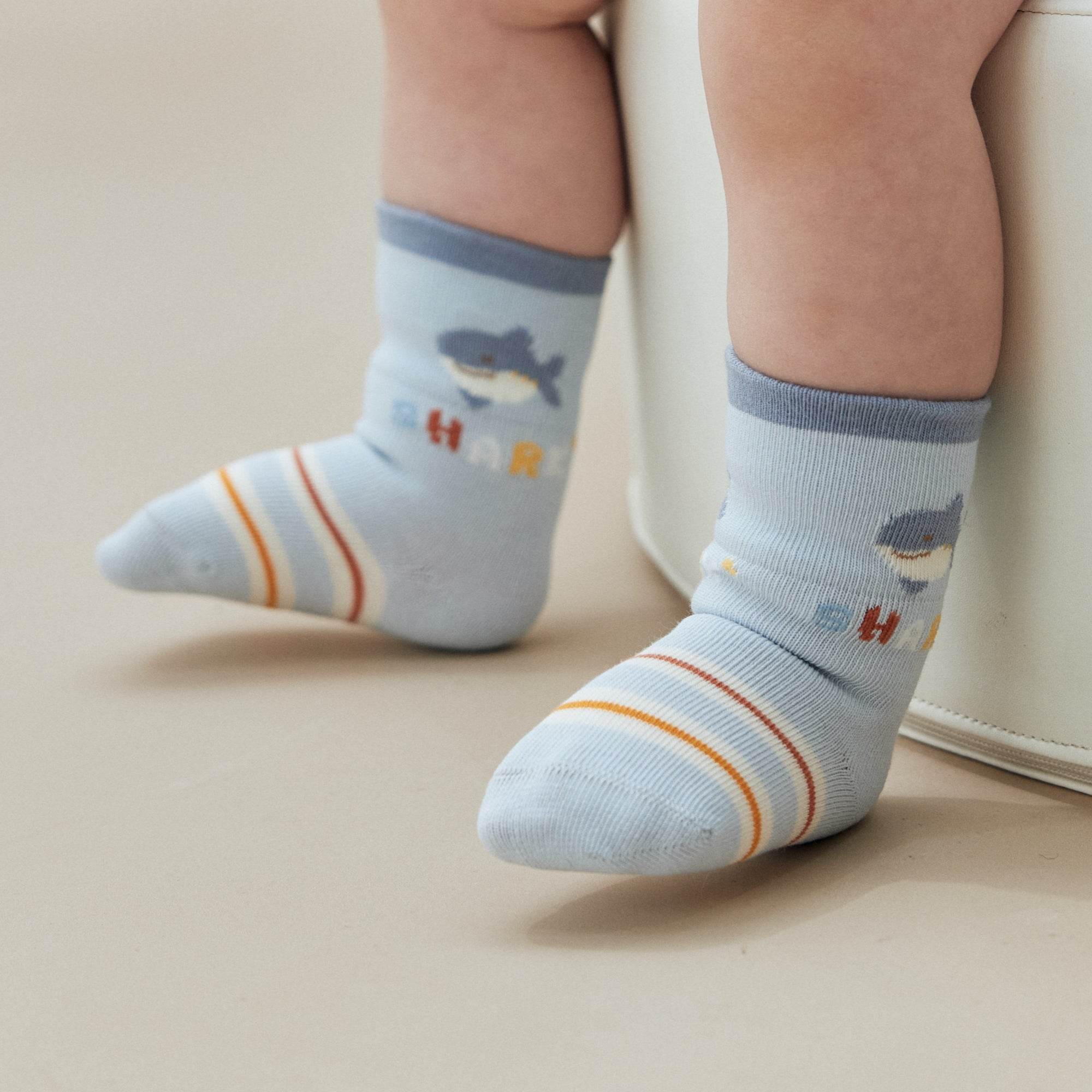 Babies The Little Shark Week Socks-4 pack - Weavasocks