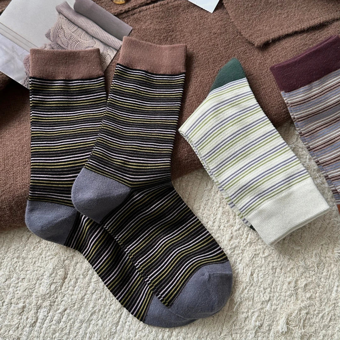 Colorblock Striped Socks