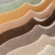 Women's 95% Cotton Ultra-Soft Heathered No-Show Socks - product photo showing soft cotton comfort