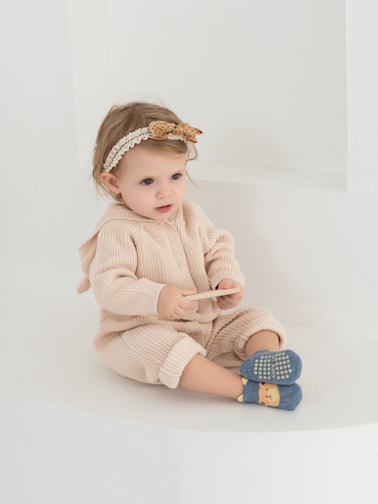 Babies' No-Show Grip Socks-1 Pack
