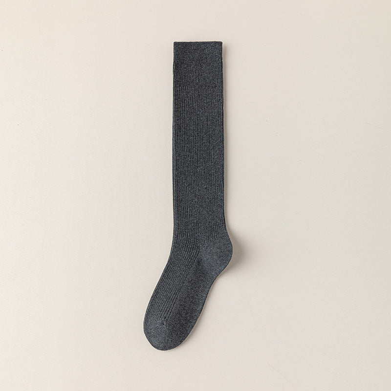 Ribbed Cotton Knee Highs