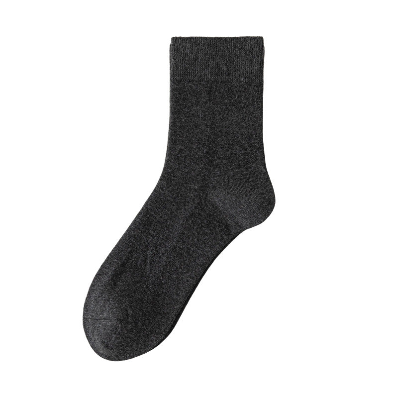 Men's 98% Cotton Heathered Business Crew Socks