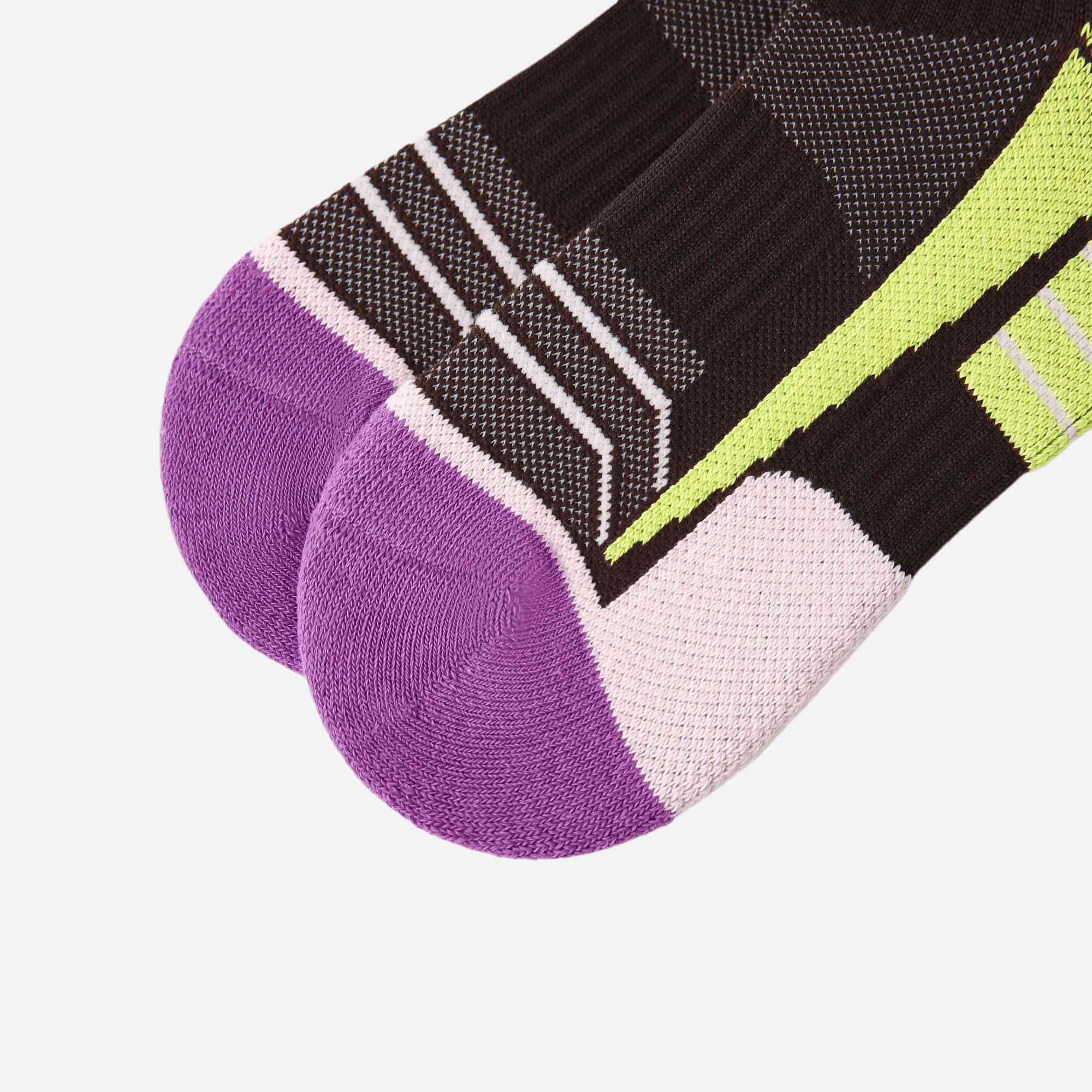 Women's Performance Cushioned Ankle Socks - Espresso & Volt
