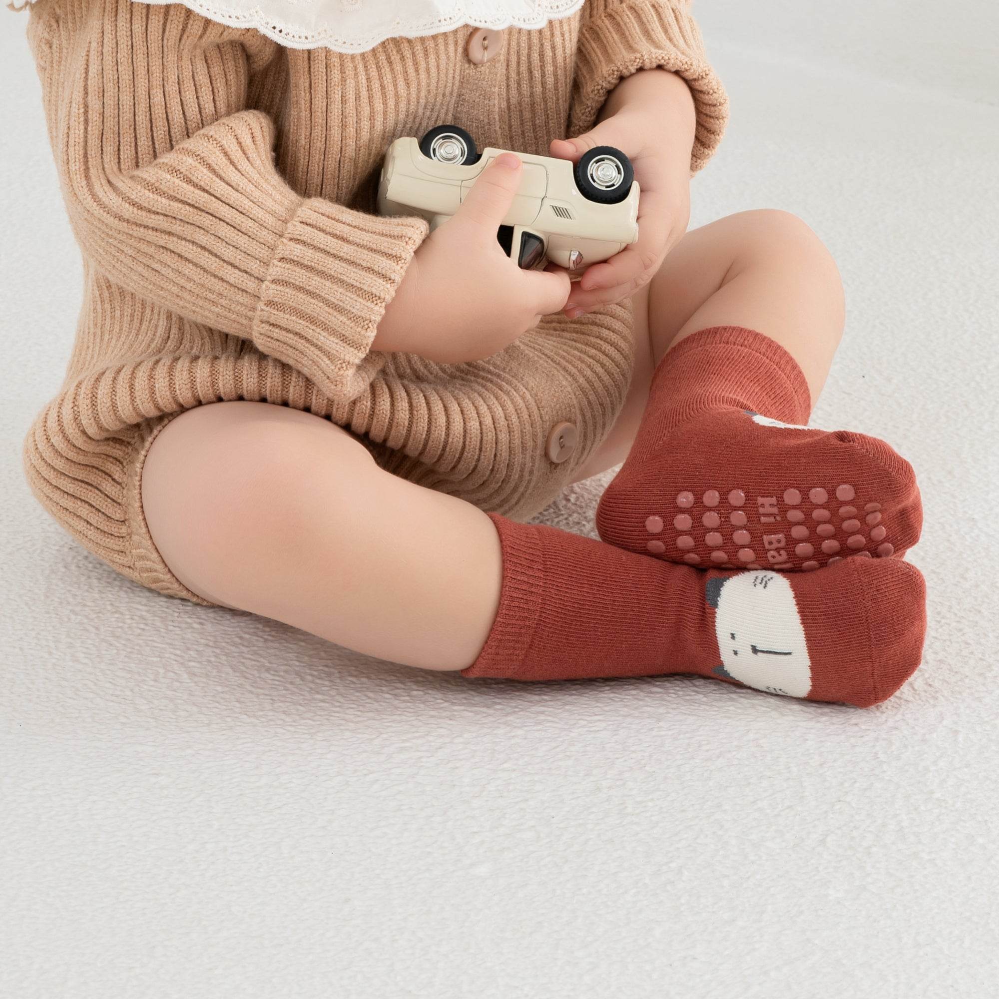 Babies' Cartoon Grip Socks-3 Pack - Weavasocks