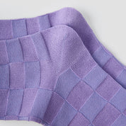 "Mosaic Dream" Geometric Color-block Ankle Socks 3-Pack