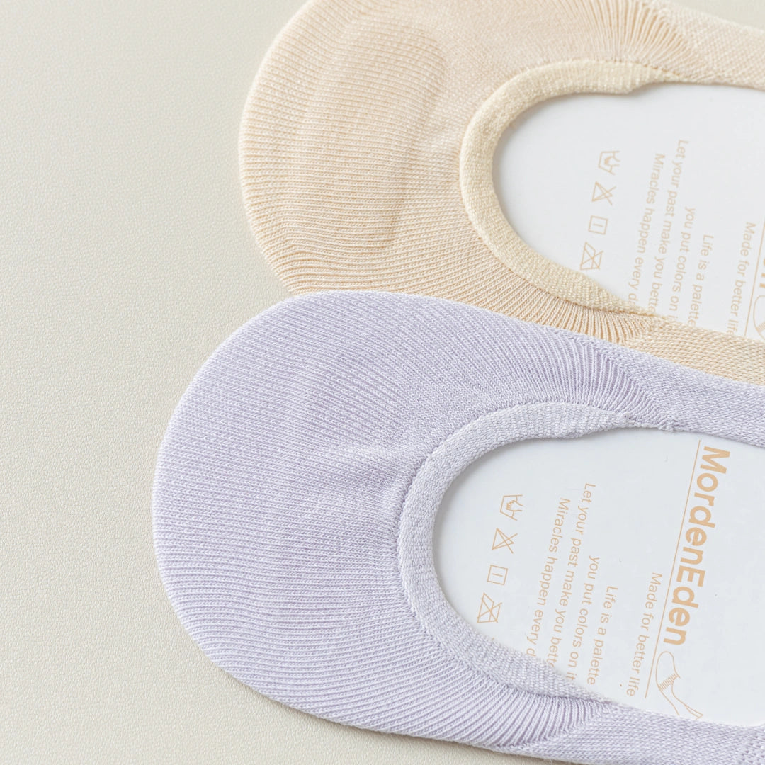 Women's 95% Cotton Ultra-Thin Mesh No-Show Socks - product photo showing breathable mesh comfort