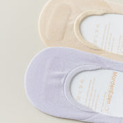 Women's 95% Cotton Ultra-Thin Mesh No-Show Socks - product photo showing breathable mesh comfort