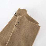 Baby’s Pastel Pals' 3D Ear & Minimalist Face Knee-High