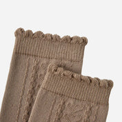 Kid's Girls' Earthy Bow Crew Socks - 3 Pairs