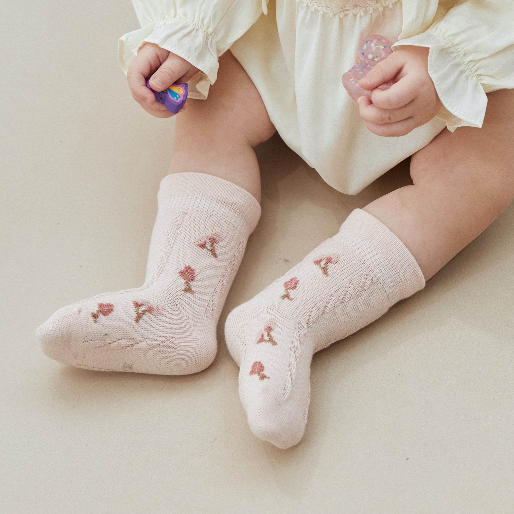 Babies The English Rose Garden Socks-3 pack - Weavasocks