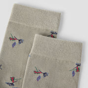 Women's Designer Artistic Botanical & Shimmer Meadow Crew Socks (3-Pack)