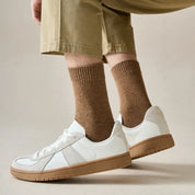 Men's Heathered Merino Wool Crew Socks