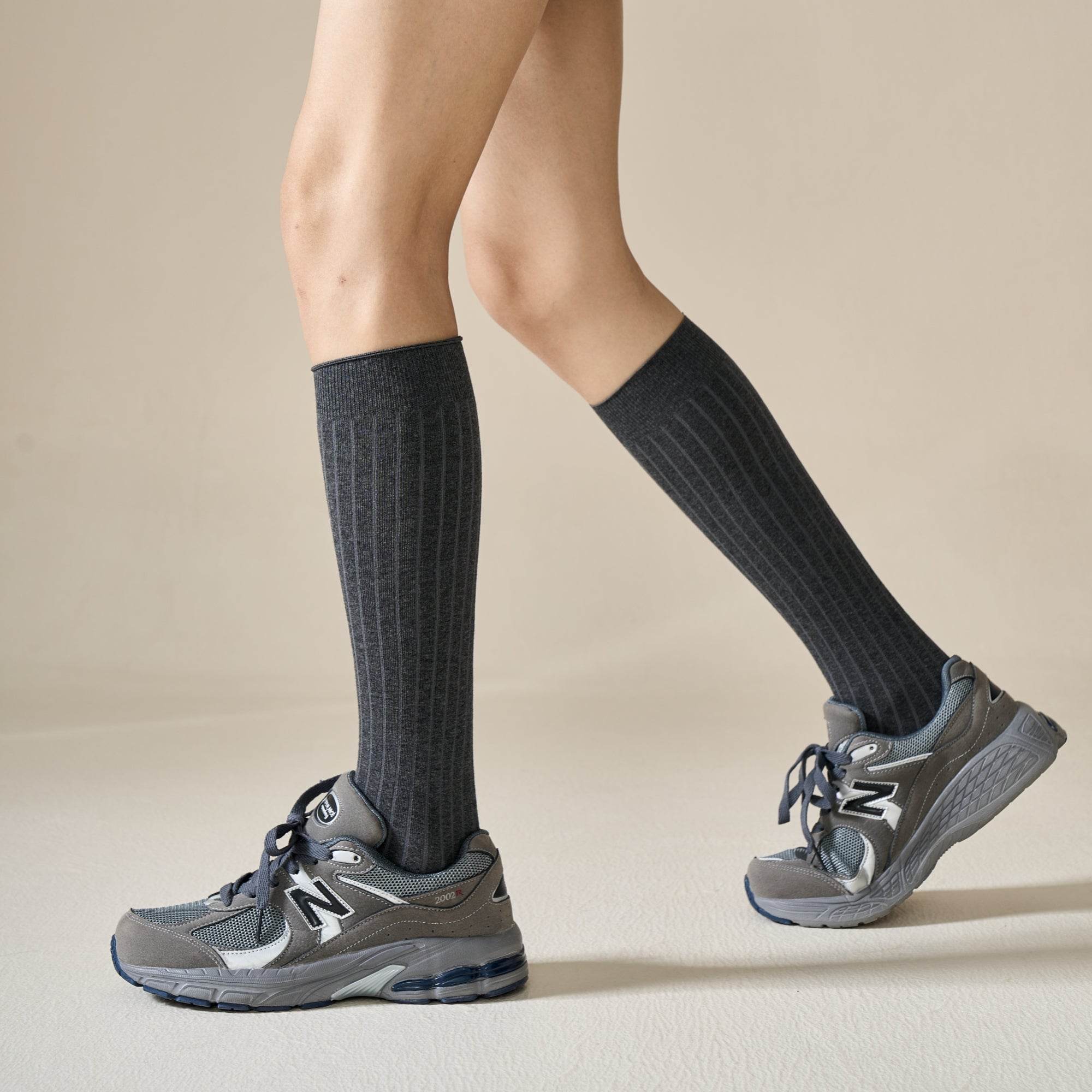 Women's Classic Ribbed Knee-High Socks - Single Pair
