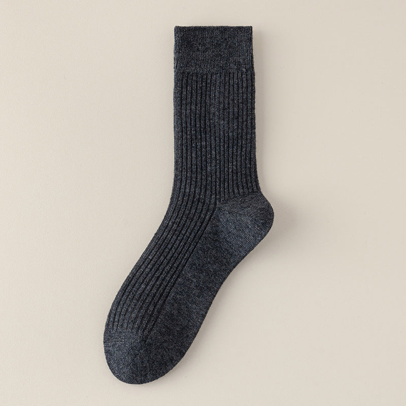 Men's 41% Wool Ribbed Thermal Socks
