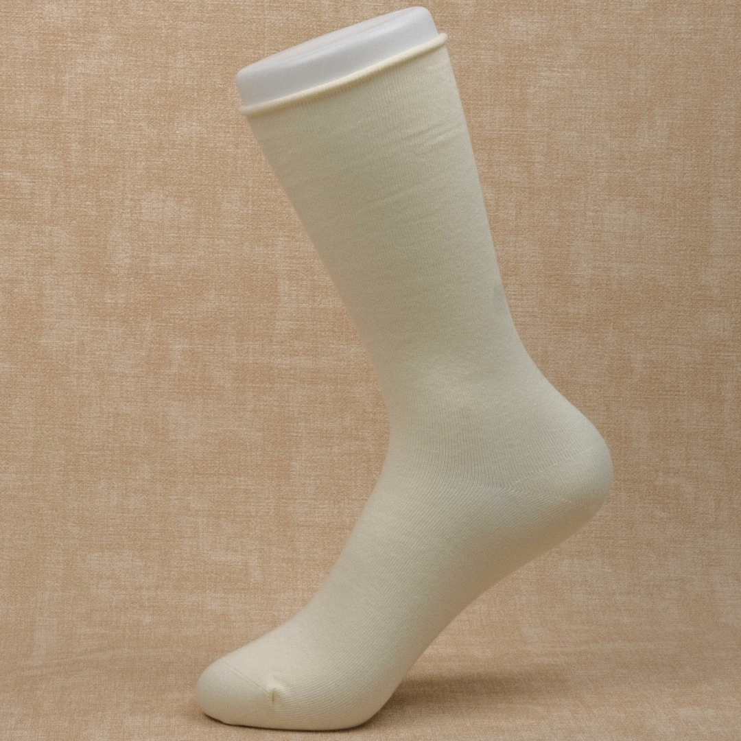 Women's 98% Cotton Rolled-Top Crew Socks