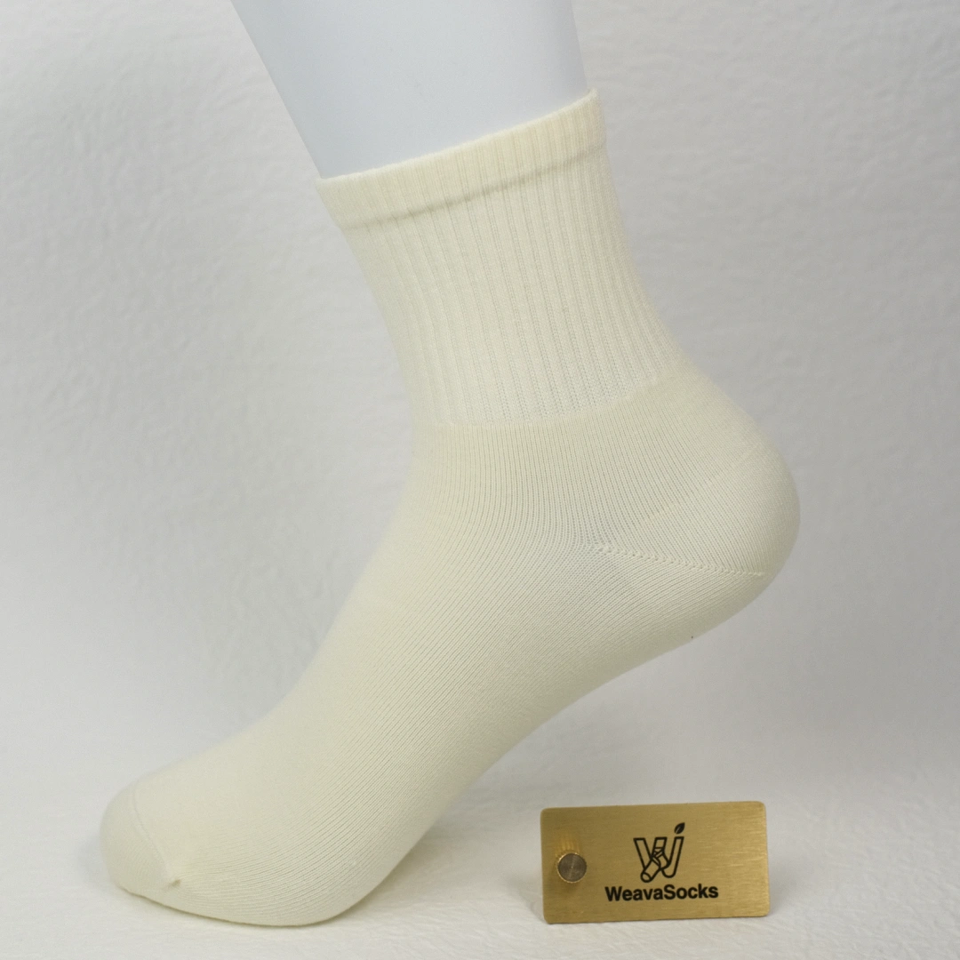 Women's 98% Cotton High-Density Ribbed Crew Socks - detail photo showing soft cotton-rich comfort