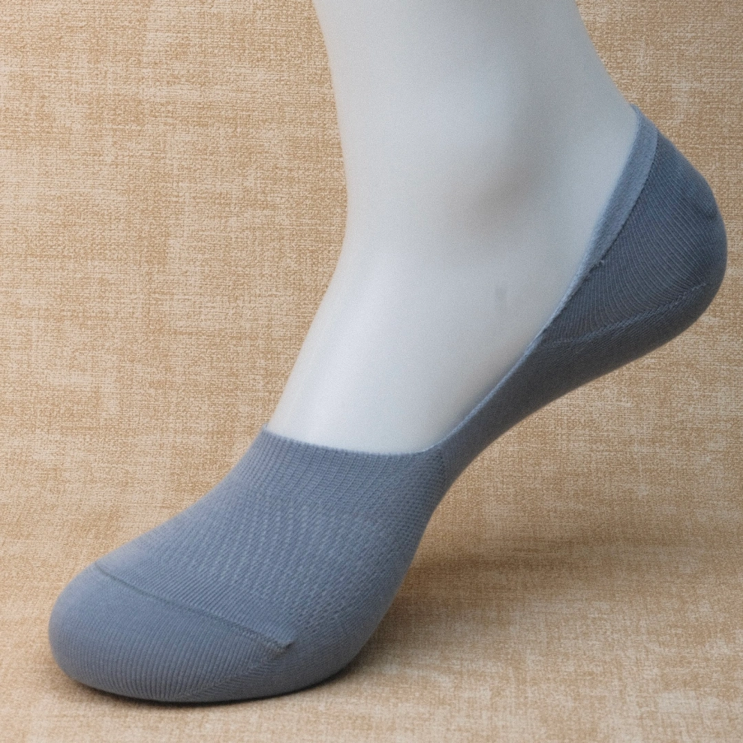 Men's 95% Cotton Ultra-Thin Mesh No-Show Socks - product photo showing breathable mesh comfort