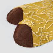 Premium Jacquard Cotton Socks in Sage & Earth Tones 3-Pack