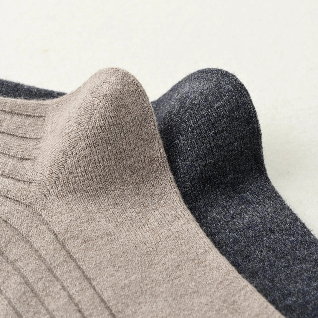 Men's 41% Wool Brushed Thermal Crew Socks