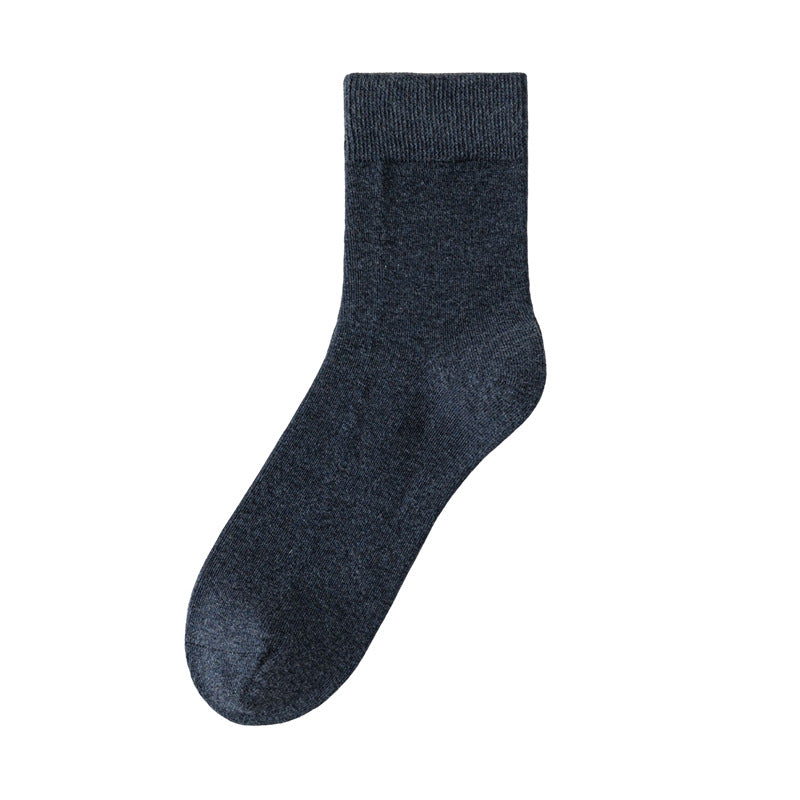 Men's 98% Cotton Heathered Business Crew Socks