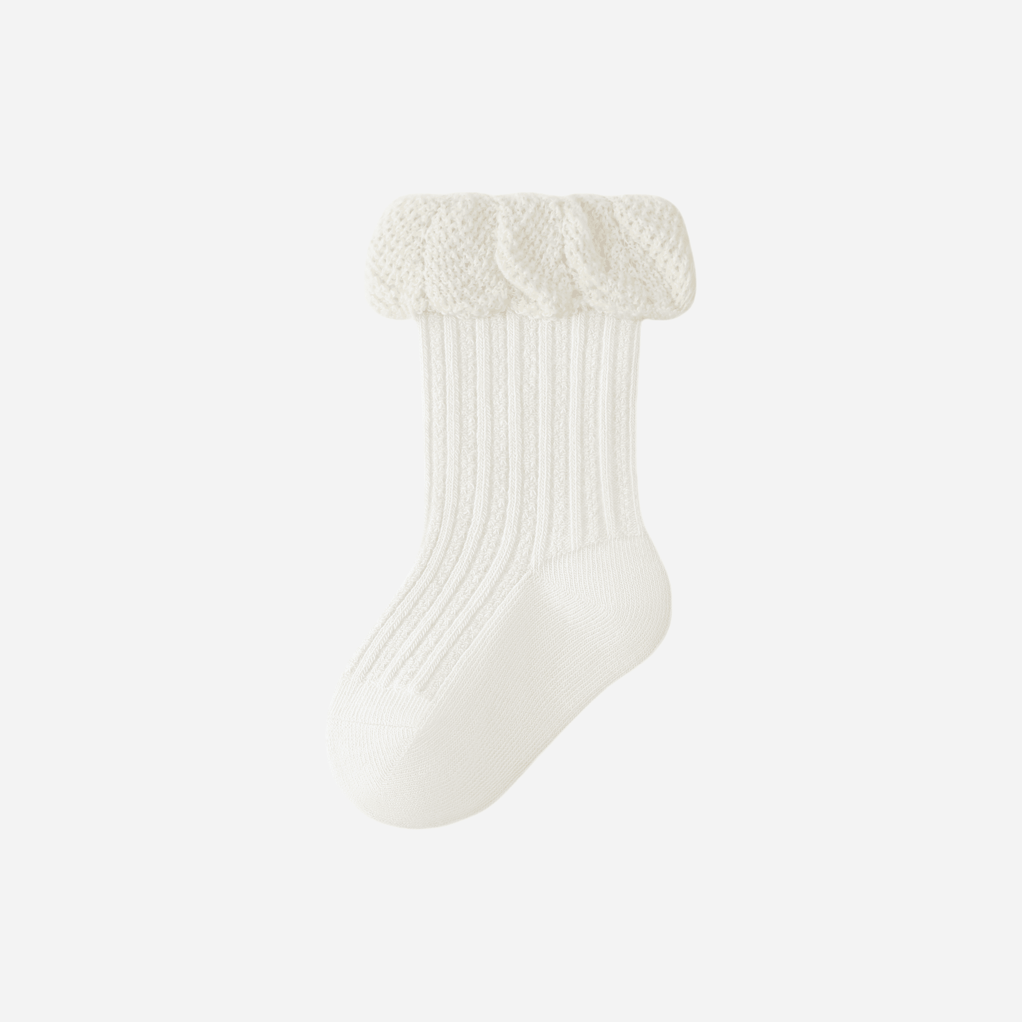 Babies Scalloped Cuff Socks-3 Pack - Weavasocks