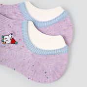 Women's Space-Dye Color-Block No-Show Socks (5-Pack) - sock set showing secure grip comfort