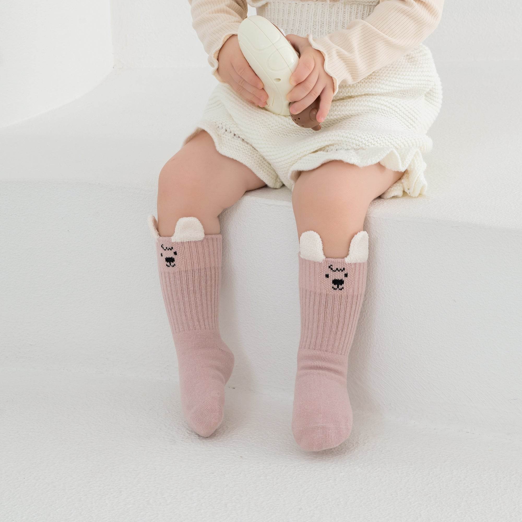 Babies Bouclé Bear Socks-4 Pack - Weavasocks