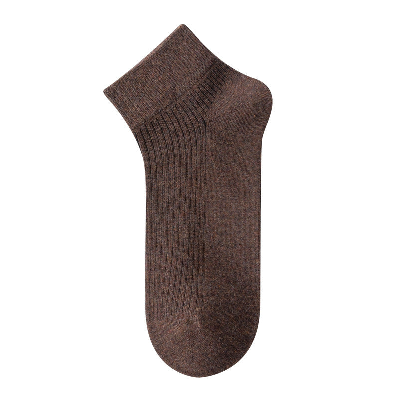Men's Moisture-Wicking Drop-Needle Ribbed Ankle Socks