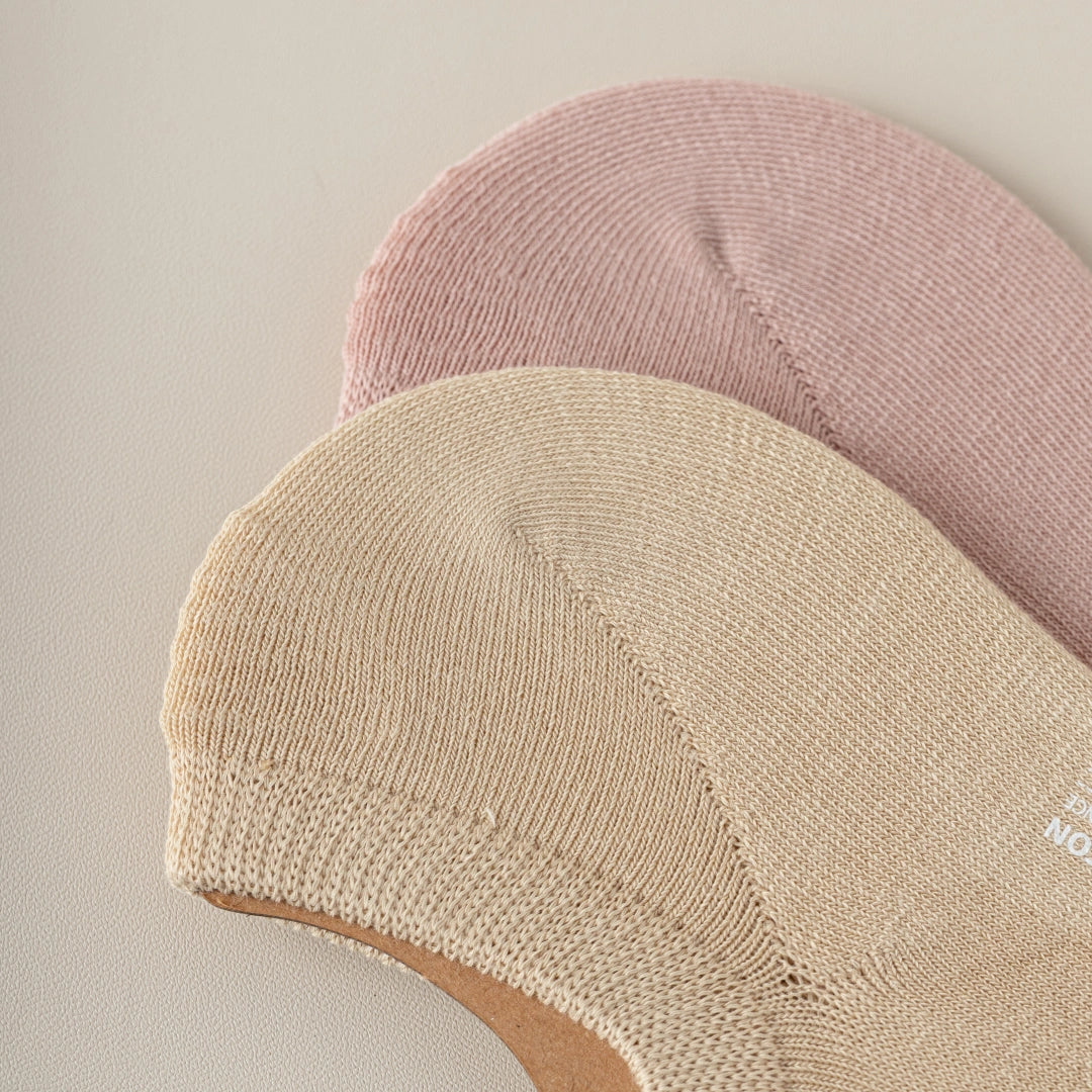 Kids & Petite Women's 95% Cotton Seamless No-Show Socks - sock set showing soft cotton comfort