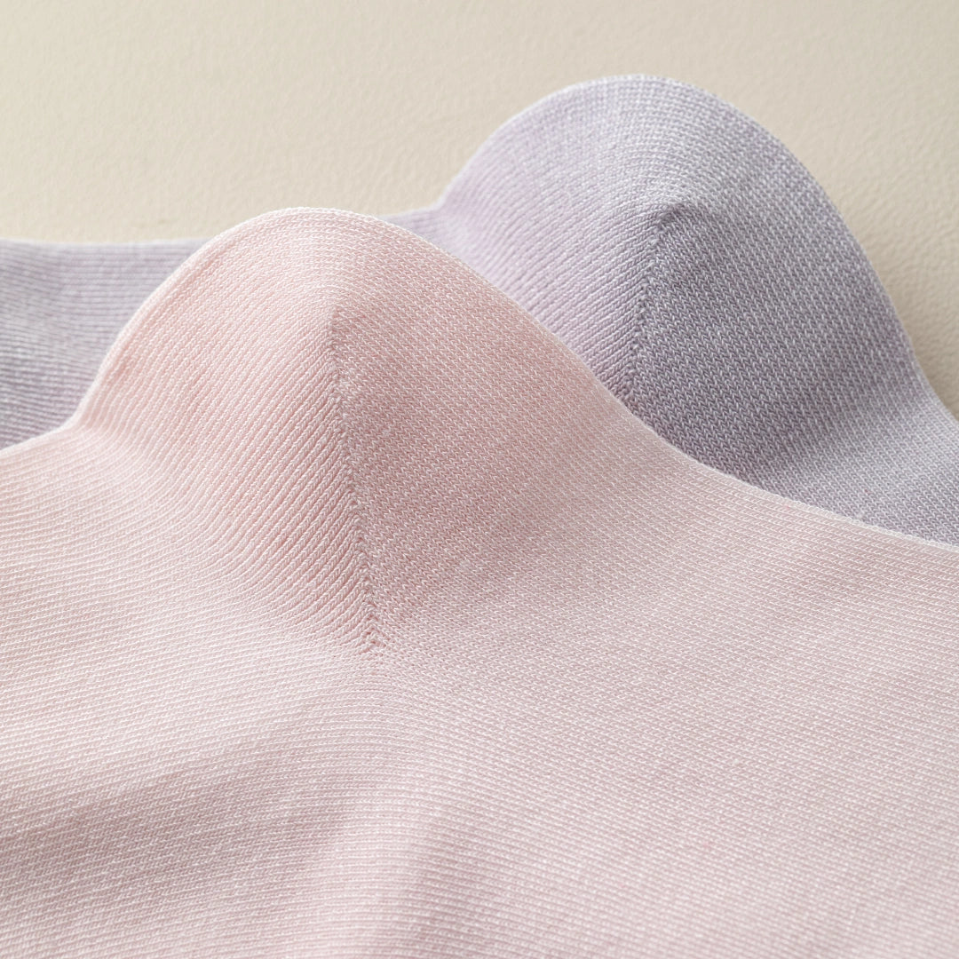 Women's 10% Silk & Modal Antibacterial Ankle Socks - product photo showing modal and mulberry silk comfort