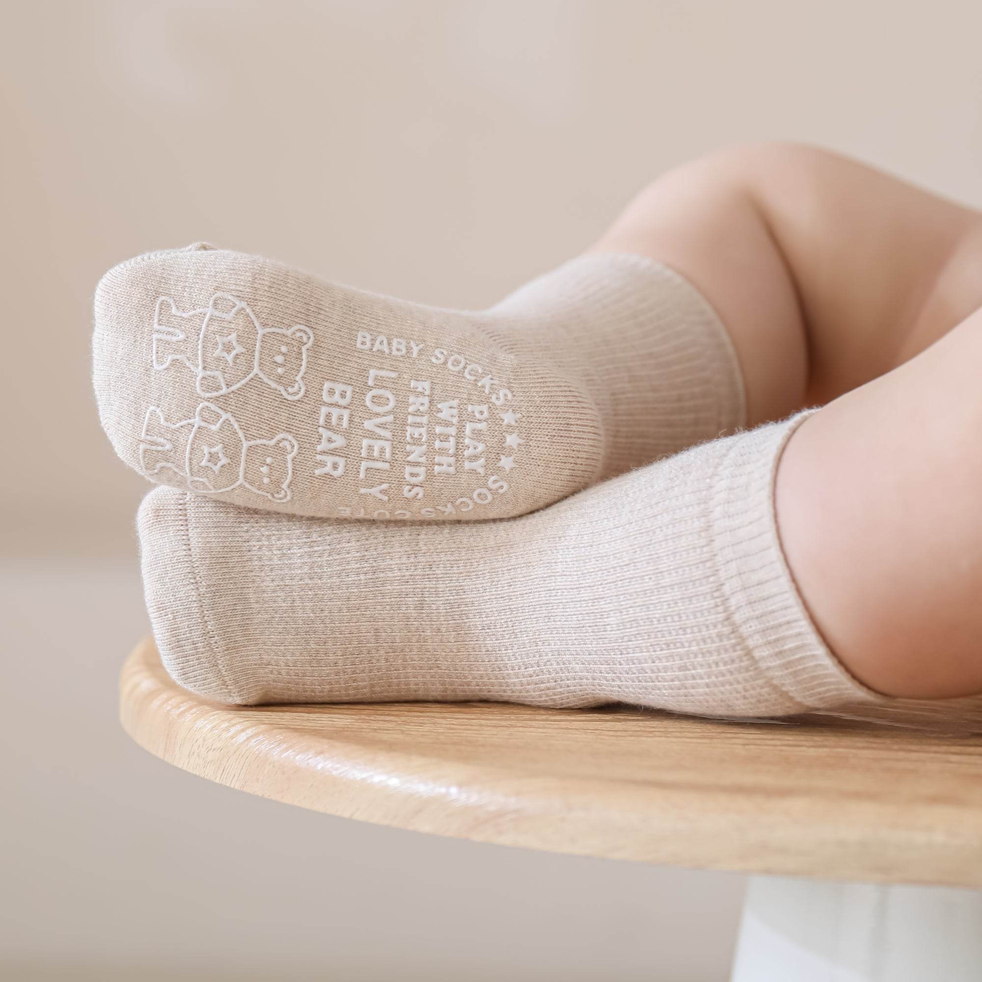Babies' Non-Slip Socks with Bear Grips-3 Pack - Weavasocks