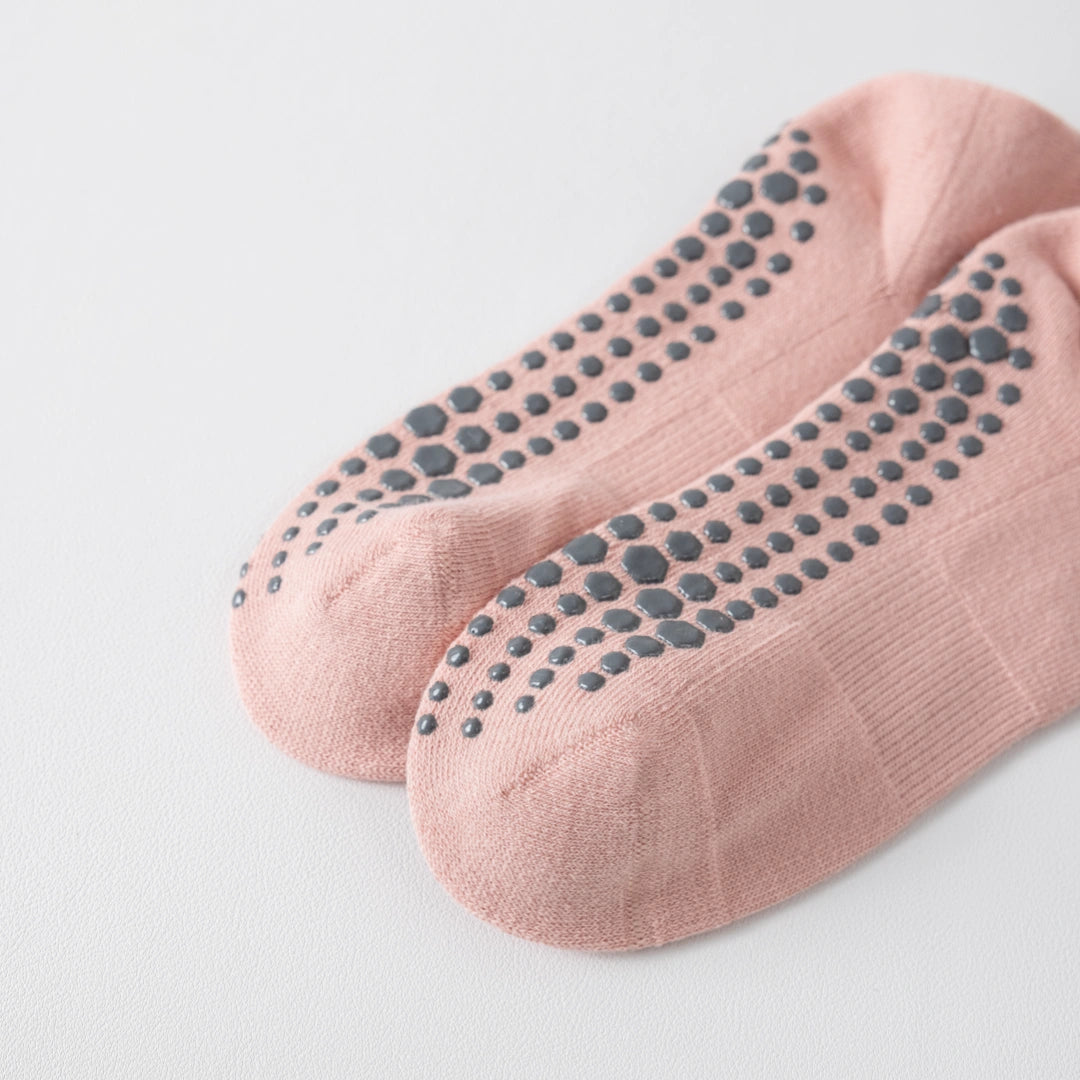 Women's Terry-Lined Pilates 92% Cotton Socks - product photo showing cushioned comfort