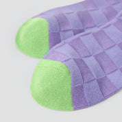 "Mosaic Dream" Geometric Color-block Ankle Socks 3-Pack