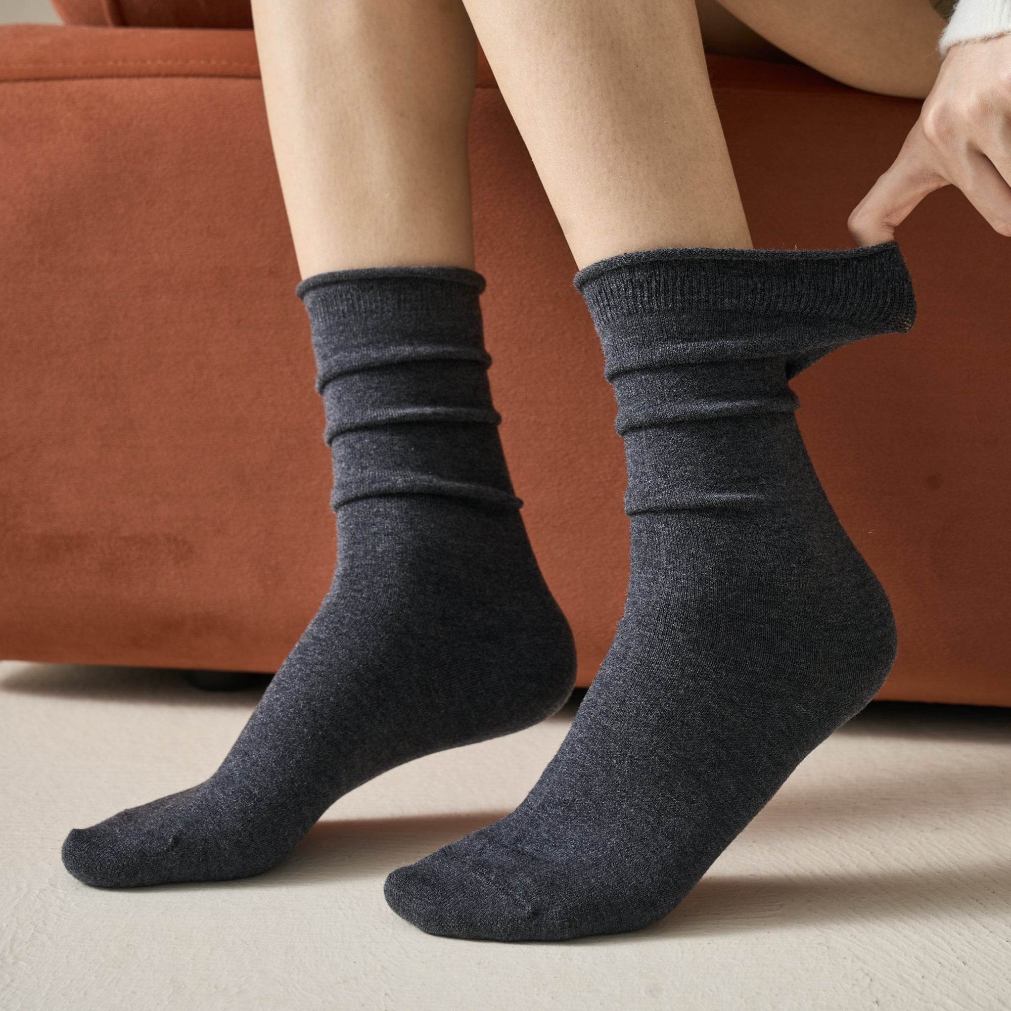 Women's Luxe Wool & Silk Slouch Socks - Single Pair