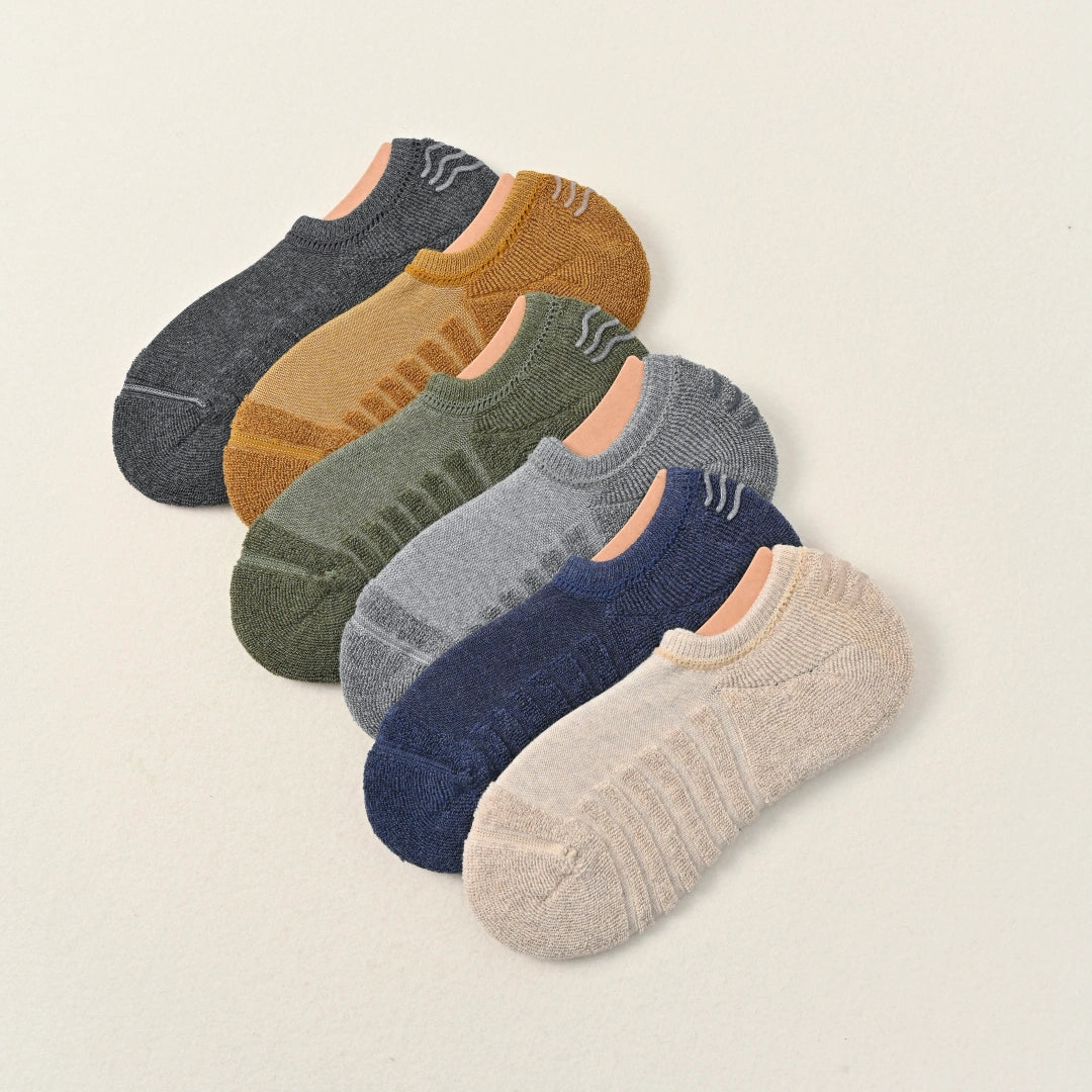 Men's 92% Cotton Cushioned Invisible Socks