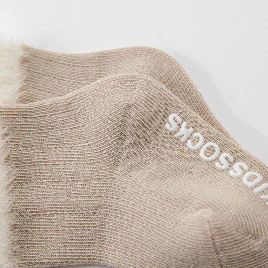 Baby’s Snowy Day' Fuzzy Chenille Cuff Boot Socks