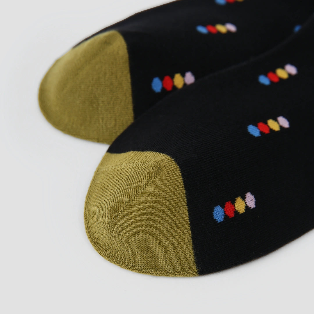 Artistic Color-Block Ankle Socks 3-Pack
