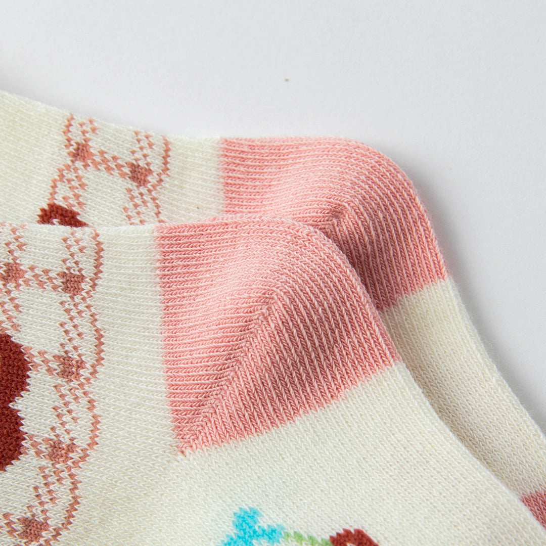 Baby’s Cherry & Bunny Cream Socks 4-Pack