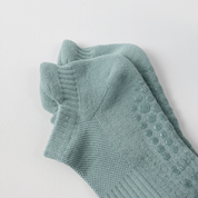 Men's 92% Cotton Non-Slip Yoga Ankle Socks - product photo showing secure grip comfort
