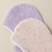 Women's Mesh Breathable Cotton Blend No-Show Socks - product photo showing breathable mesh comfort