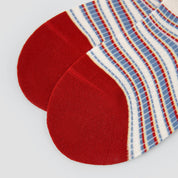 "Artisan Pulse" Women's 3D Jacquard No-Show Socks 5-Pack - sock set showing secure grip comfort