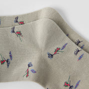 Women's Designer Artistic Botanical & Shimmer Meadow Crew Socks (3-Pack)