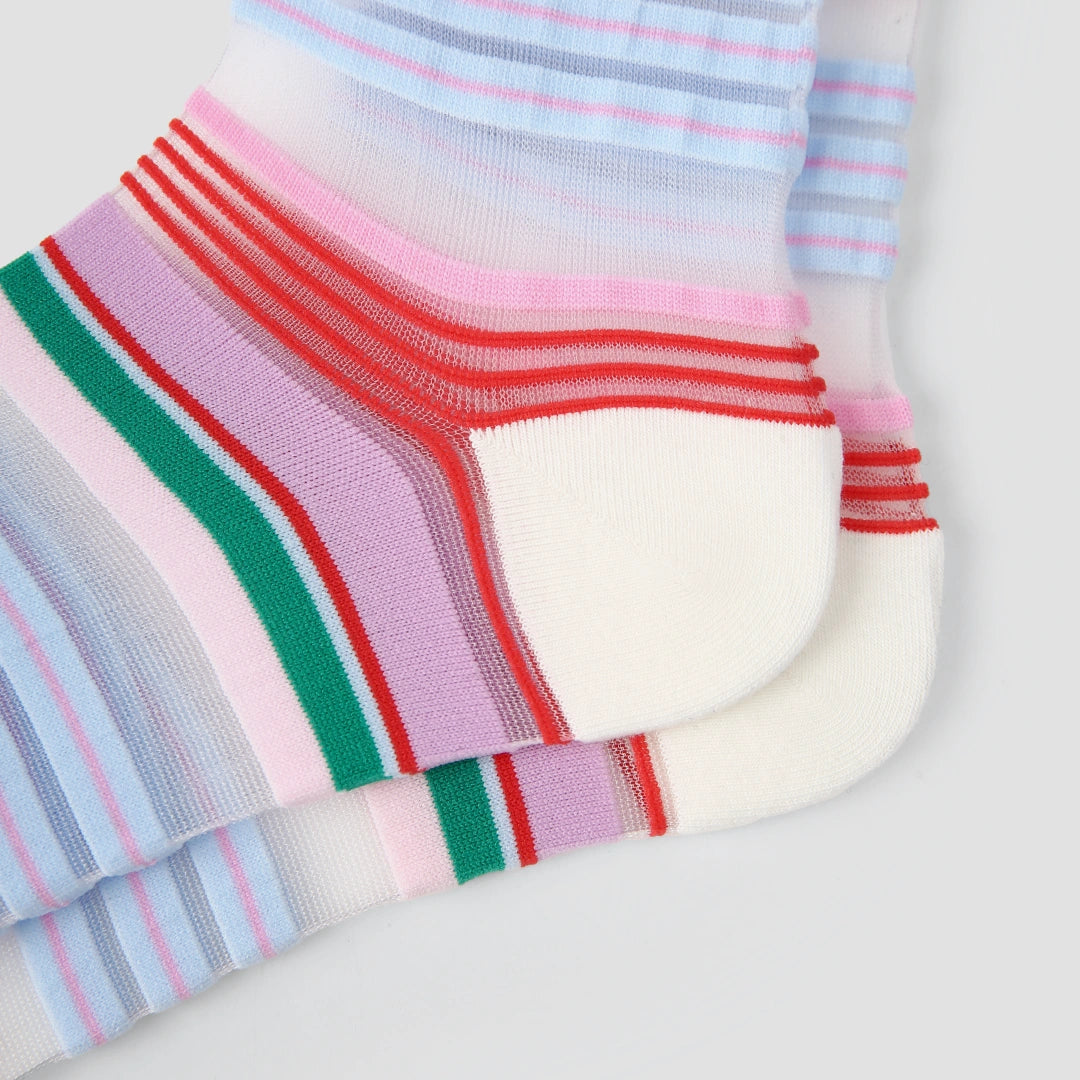Ethereal Edge Creative Sheer Socks 3-Pack - sock set showing secure grip comfort