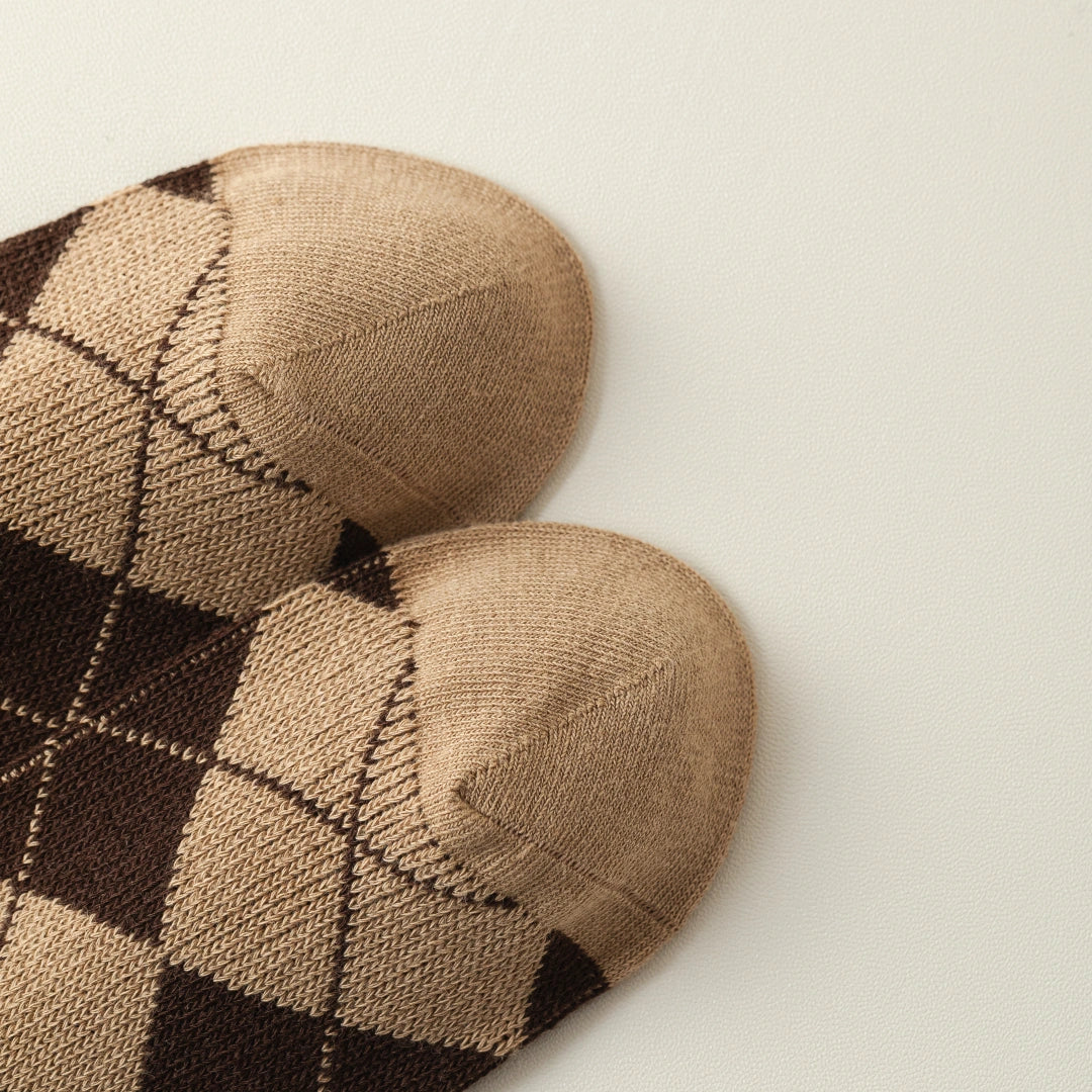 Preppy Argyle Knee Highs