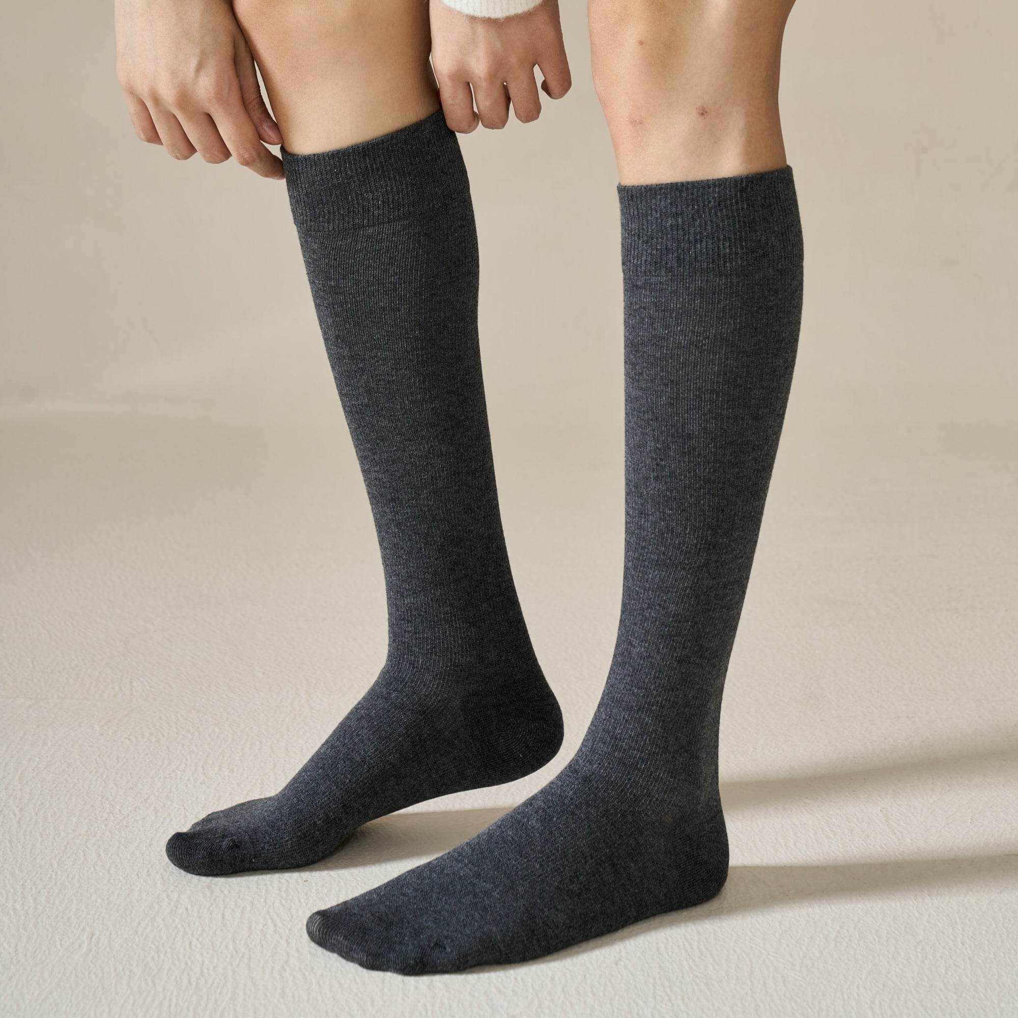 Women's Soft Combed Cotton Knee-High Socks - Single Pair