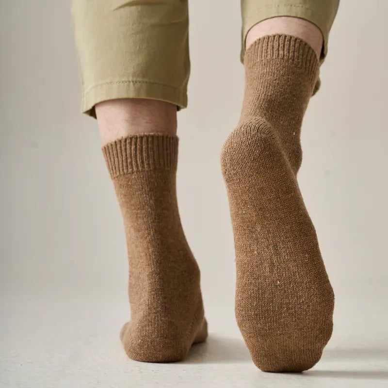 Men's Heathered Merino Wool Crew Socks