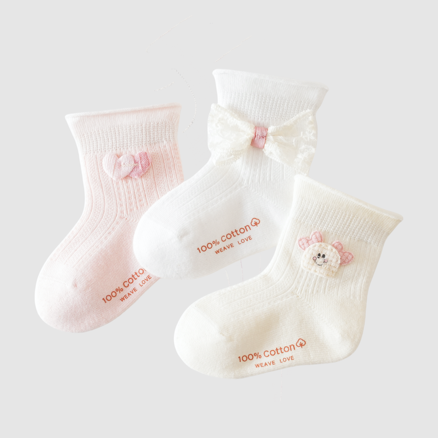 Babies' Mesh Ankle Socks-3 Pack